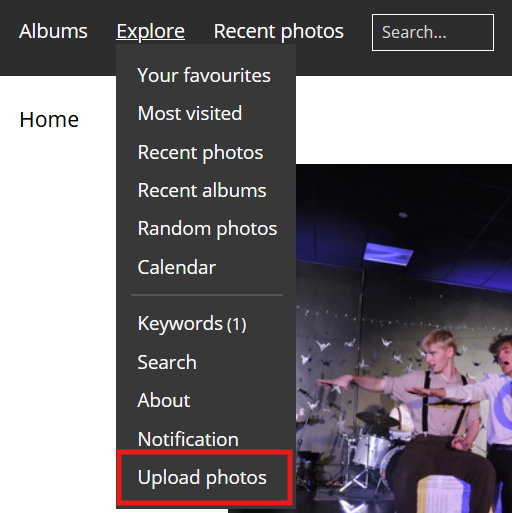Upload Photos Button